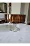 Amber 25 cm Footed Cut Crystal Glass Bowl - 2