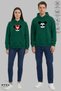 Lover Couple Combination Mickey Minnie Printed Hoodie Hooded Fleece-Lined Oversized Sweatshirt Set of 2