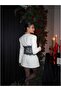 Lace Detailed Padded Shoulders Jacket - 5
