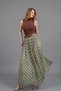 Women's Winter Khaki Tulle Chiffon Lined Maxi Skirt Stylish Daily Comfortable 6857 - 5