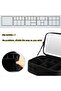 Makeup bag with LED lighted mirror,Adjustable Brightness LED Cosmetic Train Case with brush storage - 3