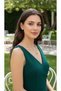Purple Zircon Stone Necklace Stainless Steel Gold Color Chain Necklace - 3