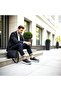 Men's Leather Casual Shoes C28511 - Black - 40 - 8