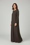 Women's Crystal Two-Thread Sleeve Sewing Detail Seasonal Dress - 4