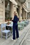 Ribbed Knit Pants Bomber Jacket Women's Top and Bottom Set - 6