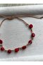 Amorphous Coral Stone Adjustable Rope Bracelet & Anklet Handmade - 2