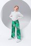 Girl's Stylish Blouse with Pleated Sleeves and Floral Details - New Season - 8