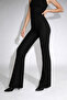 Falena Pure Form Knitwear Jacquard Pants, Black, High Waist, Wide Leg, Knitted Pattern - 5