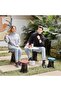Portable Telescopic folding Camping Stool. Adjustable Height Lightweight - 7