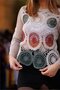 Gray Color Lace Crochet Embroidered Knitwear Blouse - 5