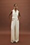Eva Crepe Trousers - Ecru