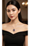 Taurus Silver Color Necklace with Crescent Moon Figure Chain Necklace - 3
