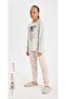 Girl's Pajamas Suit Printed Long Sleeve Top Elastic Waist Long Bottom D6652A824Au - 3