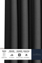 Capri Linen Textured Anthracite Extra-Thick High Quality Single Panel Curtain - 5