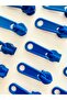 20 Pieces of Dark Blue Color Plastic, Suitable for Meter-Long Zippers, T5 Classic Quality Full Zipper Head - 3