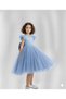 Girl's Pearl Blue Dress, Girl's Graduation Dress - 2