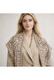 Triangle Scarf Shoulder Shawl Beige Women - Trendy Viral Patterned Reversible Knitwear - 6