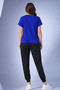 Genis Kesim Cotton T-Shirt and Tracksuit Set with Yandan Aycik Print - 2