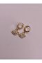 Planet Earrings with Zircon Stones in Minimal Gold Color - 5