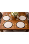 Black Piping Detail Organic Premium Linen American Service 4-Piece Dowry Set