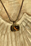 Mahogany Stone Coffee Steel Necklace Pinterest Model Tarnish Resistant 45 cm - 2