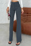 High Waist Shaping / Sculpting Full Stretch Fabric piped Pants 4076 - 8