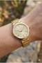 Gold Color Women's Wristwatch |   30mm Gold Color Steel Case, Steel Band