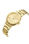 Gold Color Women's Wristwatch |   30mm Gold Color Steel Case, Steel Band - 2