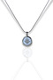 Pearlescent polar star necklace with oval non-tarnish zircon stone, sent in a gift box, 45 cm. - 3