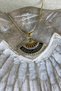 Zircon stone fan necklace - tarnish resistant - 45 cm - ships in gift box - 3