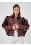 New Season Women's Burgundy Leather Bomber Jacket – Zr Model, Trendy & Stylish Design - 7