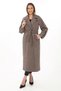 Women's Lined Cashmere Cashmere Coat with Epaulets - Mink
