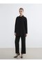 Black Women's Shirt Tunic with Tie Detail (S6) - 2
