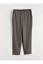 Khaki Elastic Waist Women's Trousers (S6) - 5