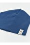 Navy Blue Label Embroidered Baby Boy Beanie (S6) - 3
