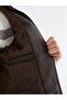 Lcwaikiki Classic Beige Standard Fit Stand Collar Men's Coat - 4