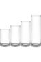 4pcs Glass Cylinder Vases with 8 Large Ivory Floating Candles for Home, Events & Weddings - 3