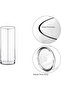 4pcs Glass Cylinder Vases with 8 Large Ivory Floating Candles for Home, Events & Weddings - 4