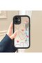 iPhone 11 Compatible Black Silicone Heart Patterned Mirror Surface Lens Protection Case - 3