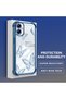 Samsung Galaxy A04E Compatible Transparent Four-Corner Silicone Coating Glossy Edge Case Butterfly Pattern - 3