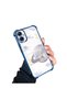 Samsung Galaxy A04E Compatible Transparent Four-Corner Silicone Coated Glossy Edge Case with Star Pattern - 2