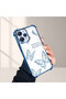 Redmi 12 4g Compatible Transparent Four-Corner Silicone Cover Glossy Edge Case Butterfly Pattern - 5