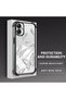 Samsung Galaxy A04E Compatible Transparent Four-Corner Silicone Coating Glossy Edge Case Butterfly Pattern - 3