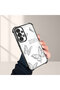 Samsung Galaxy A33 5g Compatible Transparent Four-Corner Silicone Cover Glossy Edge Case Butterfly Pattern - 4