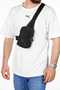 Black Unisex Crossbody Waist Bag with Phone Compartment Chest Travel Daily Bodybag Freebag Slingbag - 4