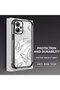 Redmi Note 12 5g Compatible Transparent Four-Corner Silicone Cover Glossy Edge Case Butterfly Pattern - 3