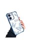 Redmi 13C Compatible Transparent Four-Corner Silicone Coating Glossy Edge Case Butterfly Pattern - 2
