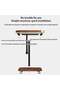 Adjustable Wooden Side Table for Sofa and Bed, Height Adjustable 60–90cm Laptop Table, - 4