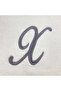 Monogrammed Letter "X" Hand Towel Silver Thread Cotton Personalised Letter - 2