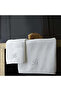 Monogrammed Letter "B" Hand & Bath Towel Silver Thread Cotton Personalised - 3